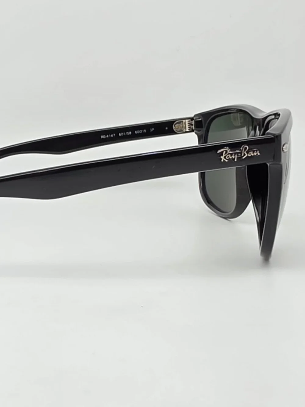 Ray-Ban RB4147 601/58 Boyfriend Black Frame Polarized Green Lens Sunglasses 60mm